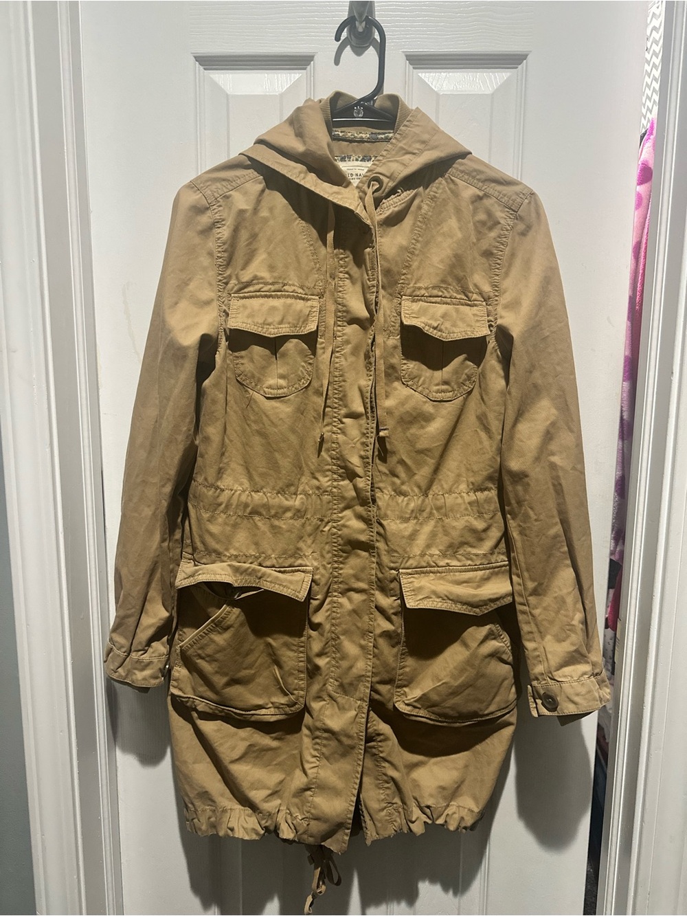 Old Navy Tan Utility Hooded Jacket